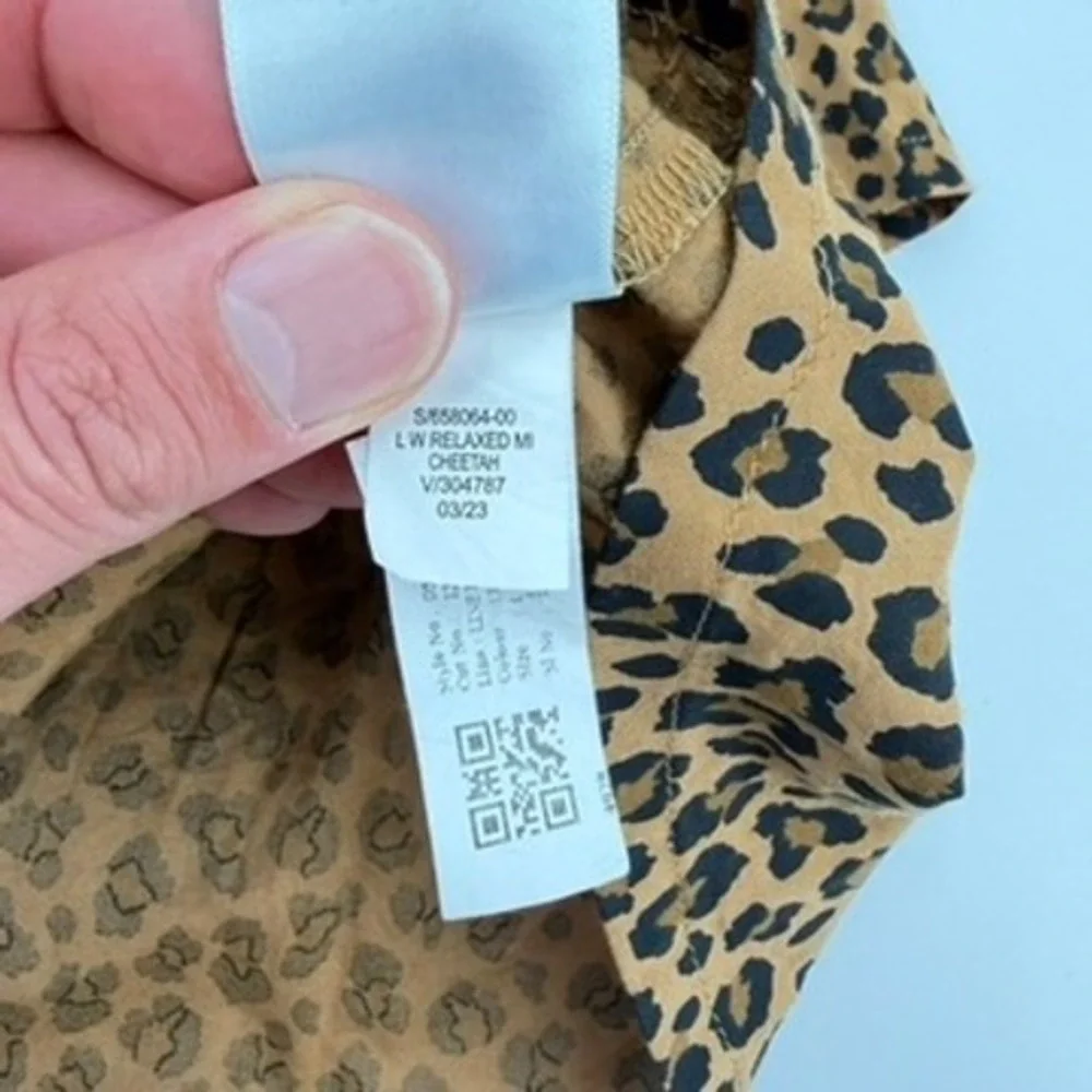 Old Navy Girls Leopard Print Tiered Mini Skirt Smocked Waist Brown Black L 10-12